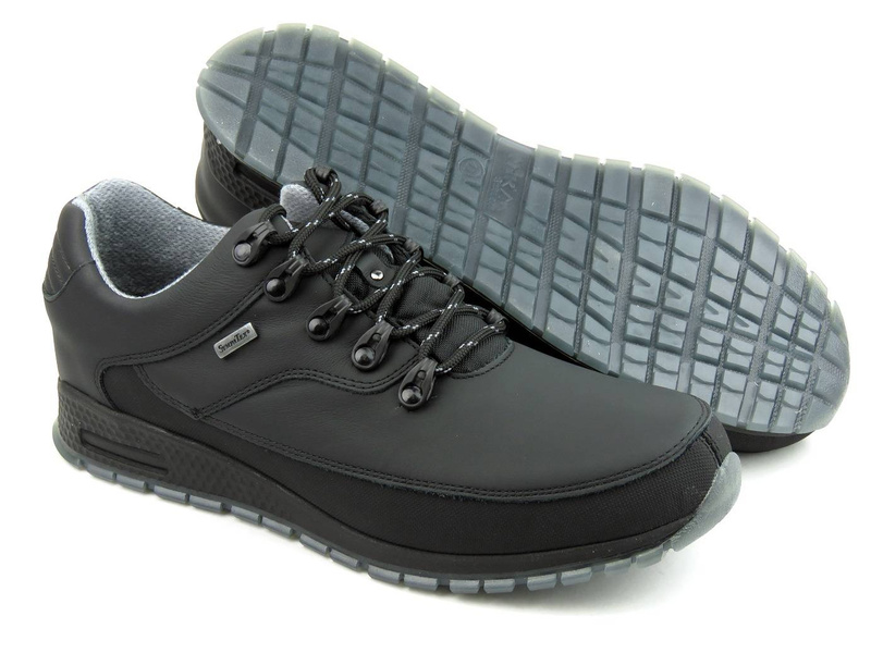 Trekkingi męskie, buty sportowe z membraną SympaTex - NIK 03-0948, czarne
