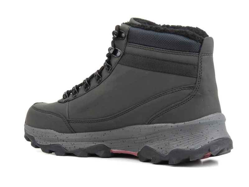 Trekkingi, buty zimowe męskie ciepłe - CROSS JEANS KK1R4027C, czarne