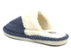 Futerkowe kapcie damskie-Unisoft 23PA11-4867, niebieskie