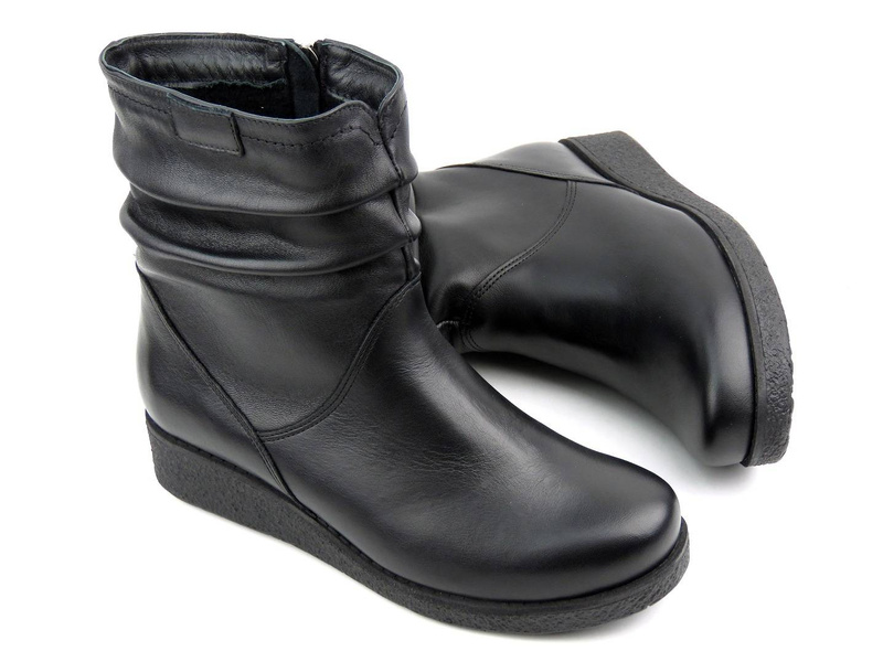 Ocieplane botki damskie AXEL Kosela 9092, czarne