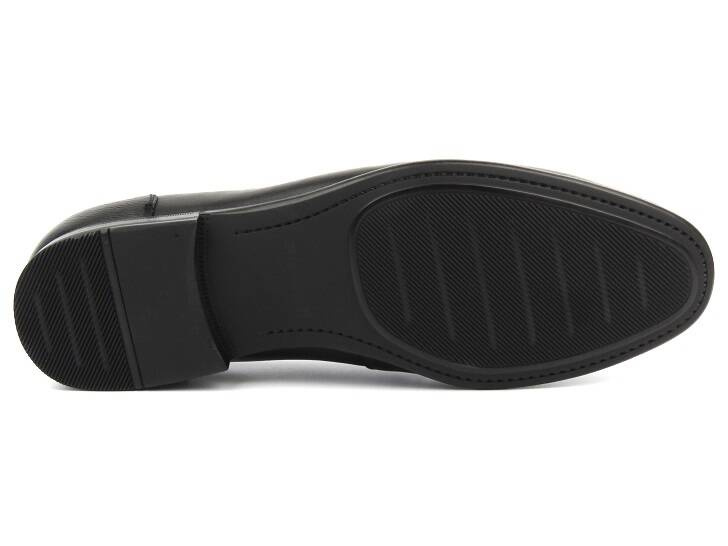 Wysokogatunkowe mokasyny męskie JOHN DOUBARE D778-197B-1, czarne