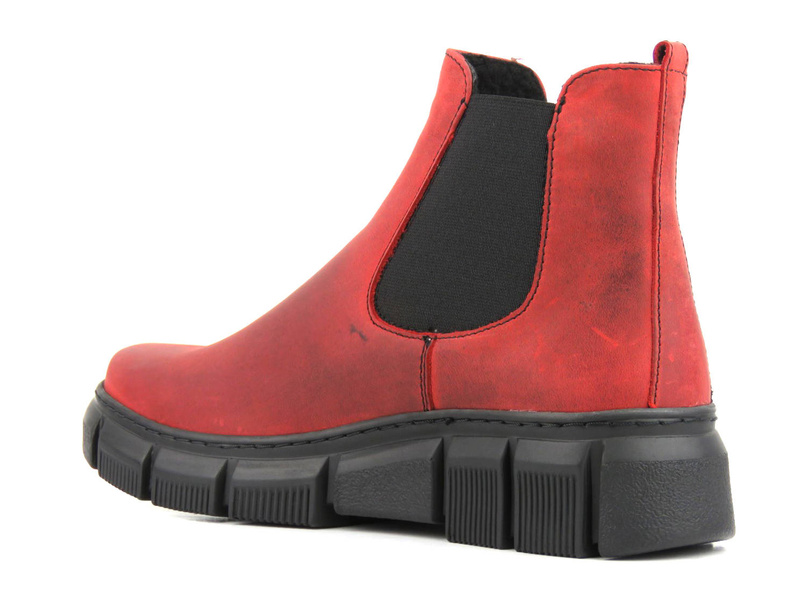 Skórzane sztyblety damskie polskiej marki HELIOS Komfort 510S, bordo