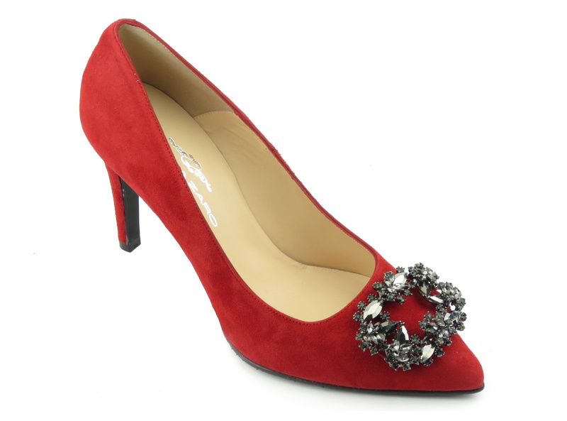 Szpilki damskie Brenda Zaro T3453, czerwone