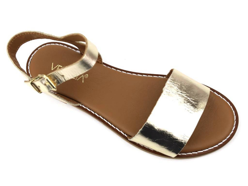 Sandały damskie klasyczne - VENEZIA MRZ2321, złote