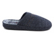 Kapcie męskie z miękkiego materiału - American Club SL01/23, granatowe