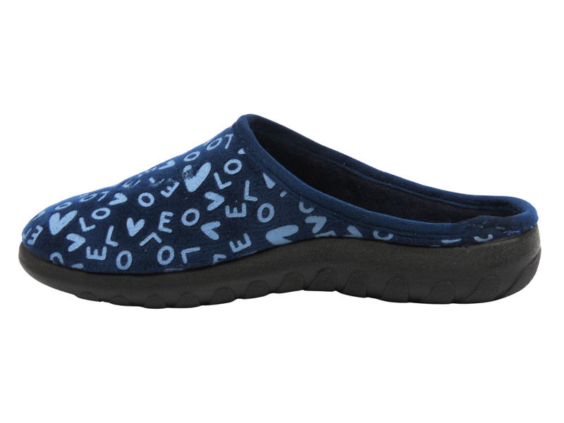 Miękkie kapcie damskie domowe Inblu ET-32, granatowy