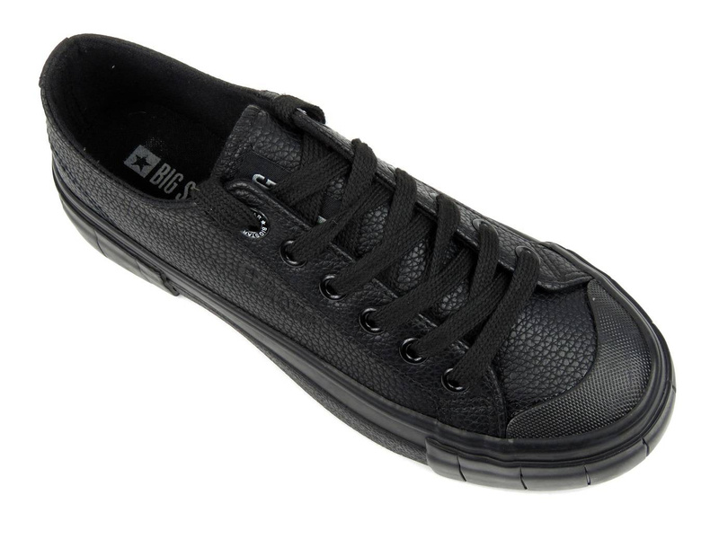 Trampki damskie na grubej podeszwie - BIG STAR II274189, czarne creepersy