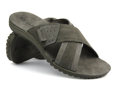 Wygodne klapki męskie - Inblu FN-107, szare