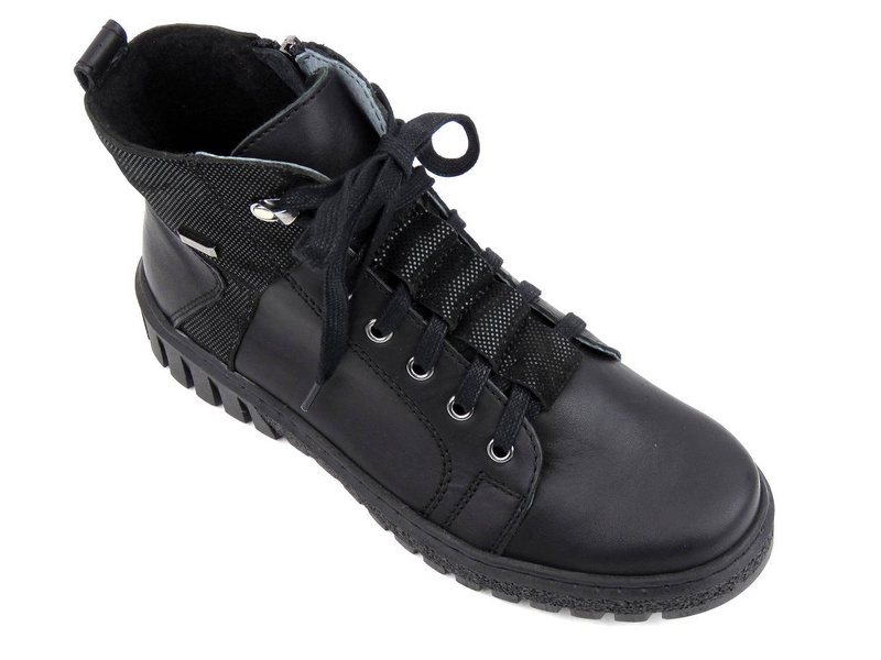 Trapery damskie ocieplane - HELIOS Komfort 577, czarny