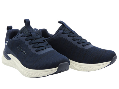 Sportowe buty męskie sznurowane niebieskie Inblu IU-30