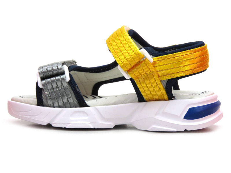 Sportowe sandały dziecięce ze skórzaną wyściółką - Weestep R167650873, żółte