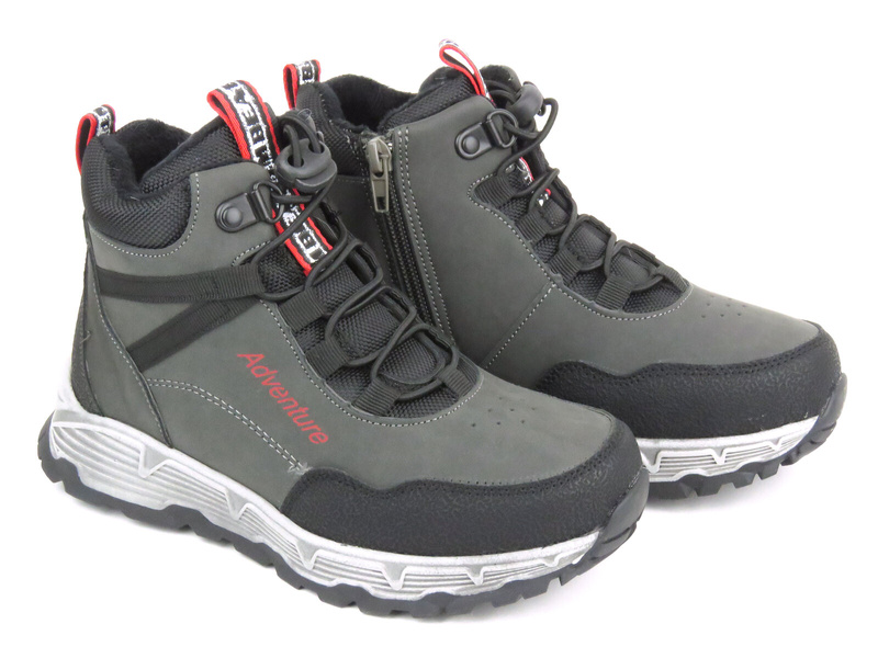Trekkingi dziecięce, buty zimowe- News 23DZ23-6588, szare