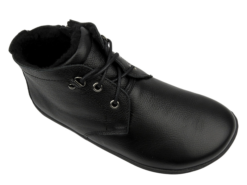 Barefoot botki minimalistyczne damskie czarne Helios Komfort 501P