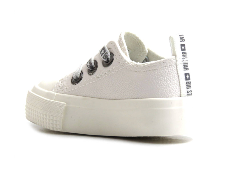 Trampki dziecięce ze skóry ekologicznej - Big Star KK374058, białe