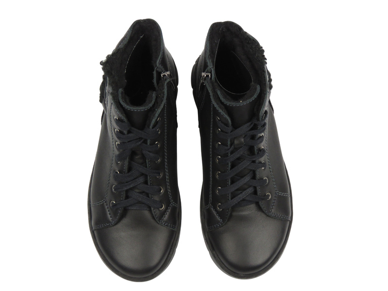 Botki damskie polskiej marki czarne HELIOS Komfort 785