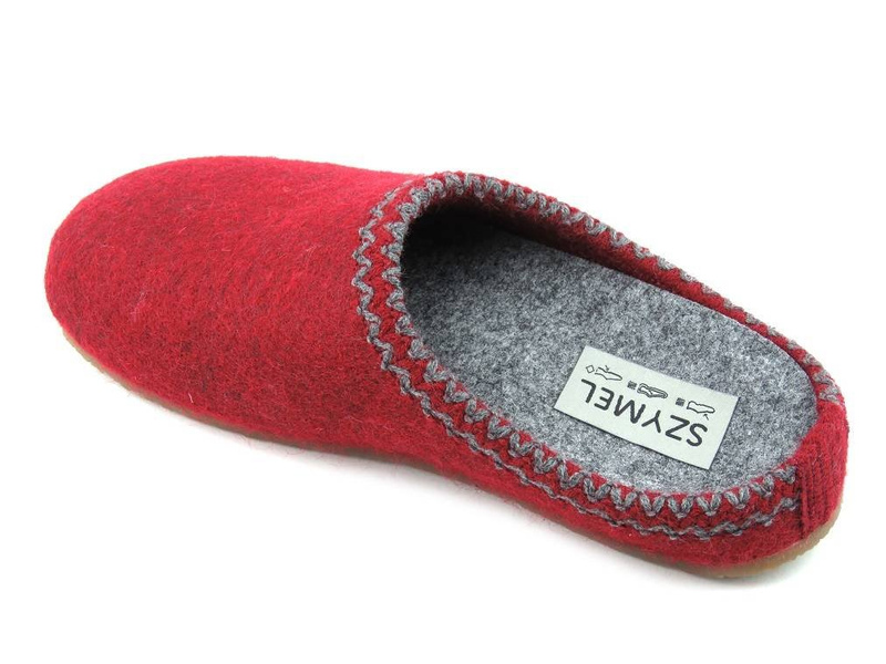 Kapcie damskie SZYMEL 4001, czerwone