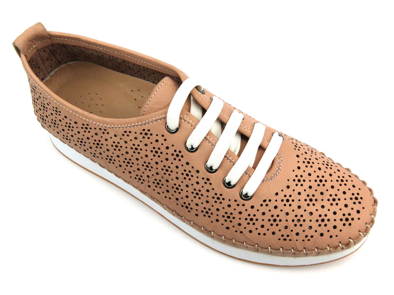 Sneakersy damskie ażurowe - VENEZIA 137105L015, różowe