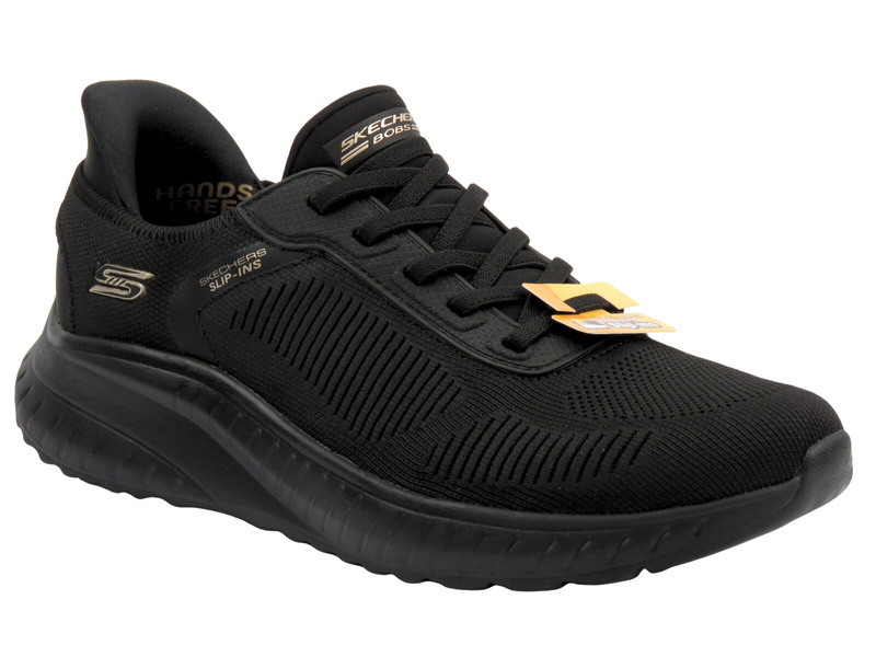 Buty sportowe damskie, sneakersy czarne Skechers 117497