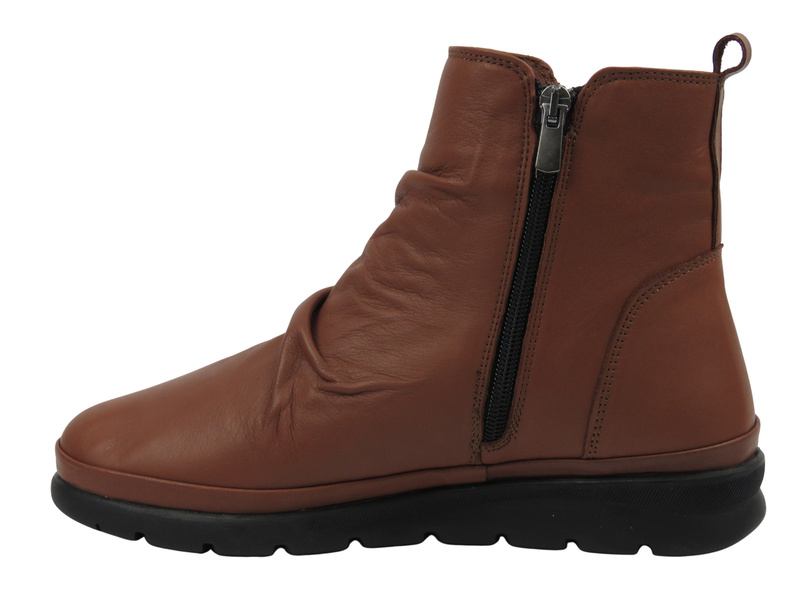 Botki damskie Nika Komfort 0630-8057-20, brązowe