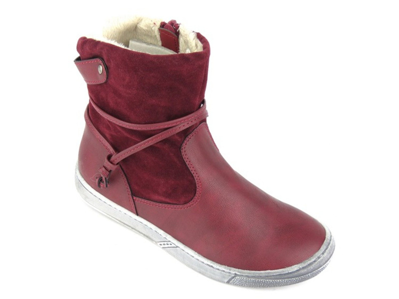 Kozaki dziecięce dziewczęce AMERICAN CLUB 16183, czerwone