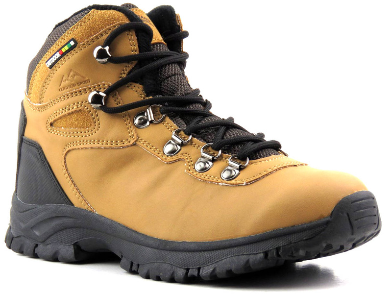 Trekkingi damskie zimowe - AMERICAN CLUB ES110/22, camel