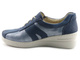 Sneakersy damskie ze skóry naturalnej - Helios 377, granatowe