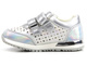Sneakersy dziecięce z wycięciami w cholewce - WEESTEP R817633315, srebrne