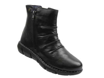 Botki damskie z dwoma suwakami czarne Maciejka P7232-01/00-7