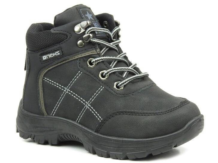 Trekkingi dziecięce, buty zimowe- News 23DZ26-5241,czarne
