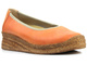 Półbuty damskie na a la plecionej podeszwie - AXEL 1906, pomarańczowe