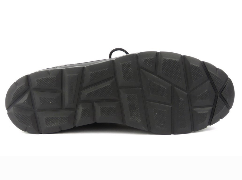 Skórzane buty damskie sportowe - Helios Komfort 360, czarne