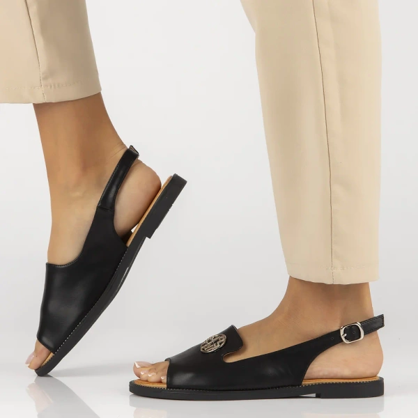 Sandały damskie ze skórzaną wkładką - Filippo DS3666/24, czarne