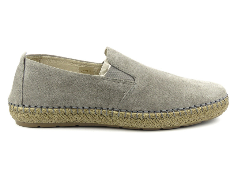 Espadryle męskie na lato - Venezia 321527, szare