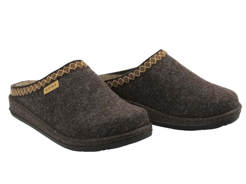 Ciepłe kapcie damskie Befado 155D182, brązowe