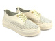 Ażurowe półbuty, sneakersy damskie - Artiker 54C1707, beżowe