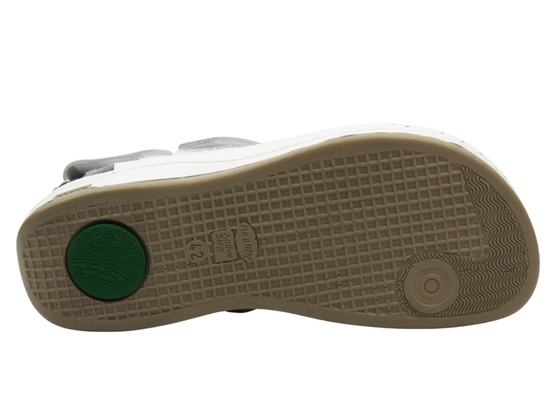 Klapki Męskie Leon 701M, białe skóra