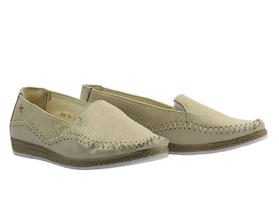 Półbuty damskie złote Helios 366