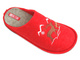 Filcowe kapcie damskie z reniferem - Big Star KK276017, czerwone