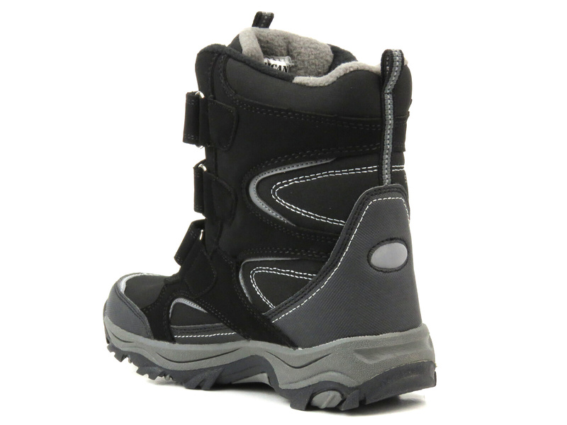 Buty trekkingowe, śniegowce dziecięce - AMERICAN CLUB WT161/23 czarne z szarym
