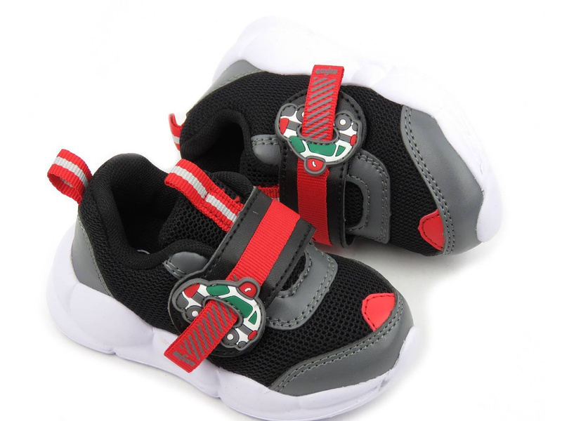 Buty sportowe dziecięce z samochodem - BEFADO 516P096, czarne