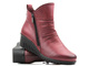 Botki damskie na dwa suwaki - COMFORTABEL 962319, bordowe