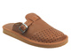 Klapki Męskie ze Skóry Naturalnej PanSzew, brązowe - wsuwane