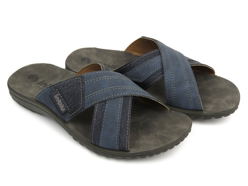 Wygodne klapki męskie - Inblu FN-107, granatowe