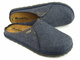 Filcowe kapcie męskie ze skórzaną wkładką - INBLU SI-20, granatowe