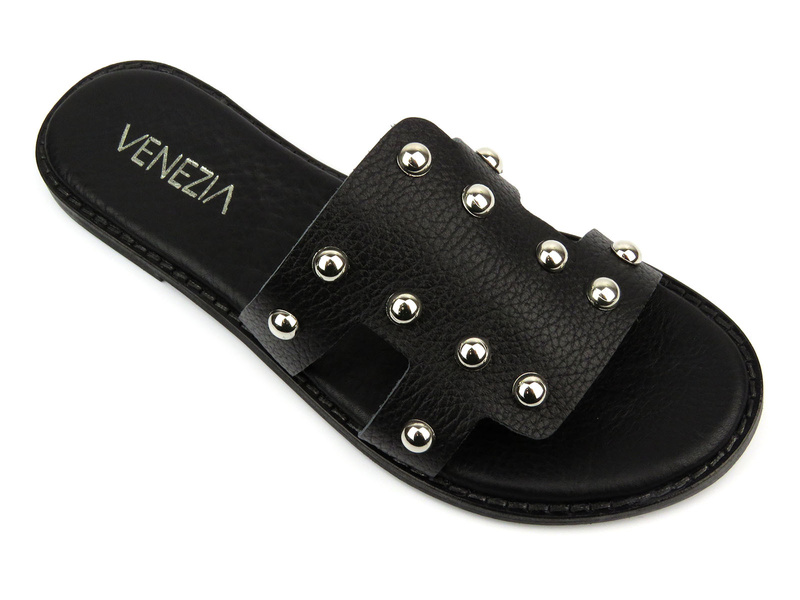 Klapki damskie - VENEZIA MRZ00092, czarne