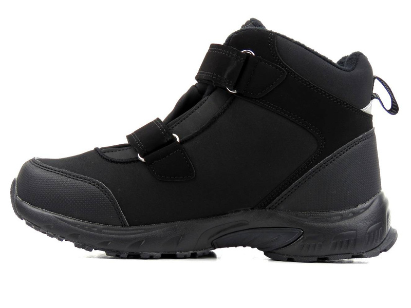 Zimowe trekkingi damskie z softshell - AMERICAN CLUB WT68/21(22), czarne