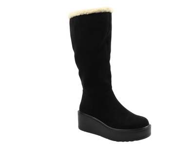 Ciepłe kozaki damskie Potocki 25-11327, czarne
