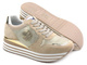 Sneakersy damskie na platformie - INBLU IN000231,złote