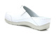 Skórzane klapki damskie lekarskie, sanitarne, medyczne - HELIOS Komfort 281, białe