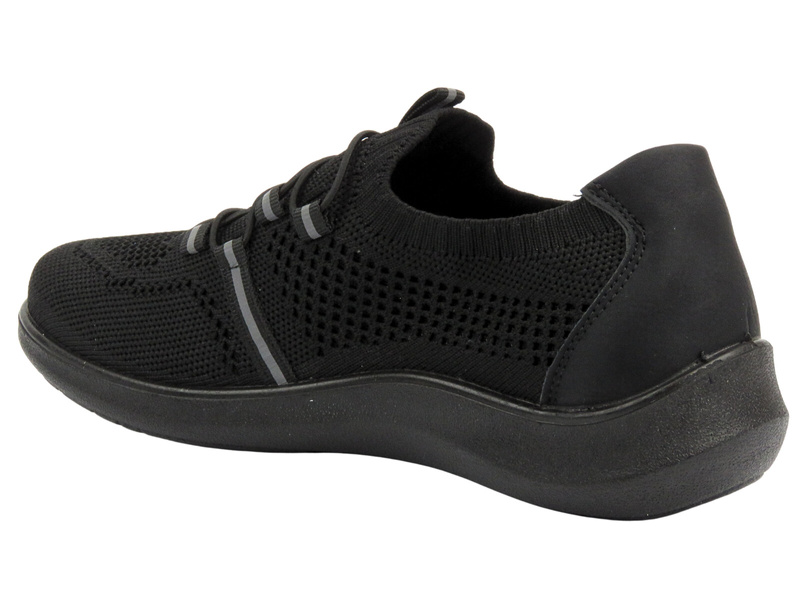 Buty damskie zdrowotne, profilaktyczne - UNISOFT 24TX02-5930, czarne